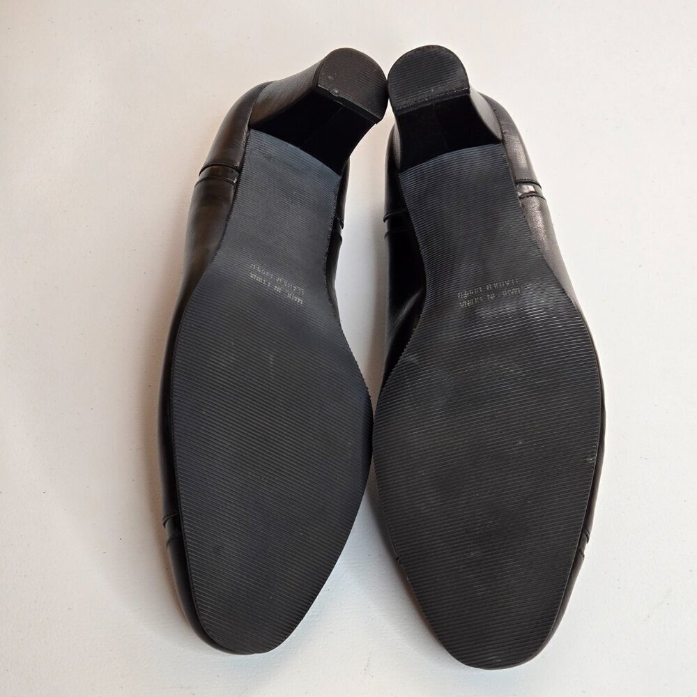 Ros Hommerson Brie Black Leather Heel Pump Extra-Wide Shoe Sz 11WW - Picture 5 of 8
